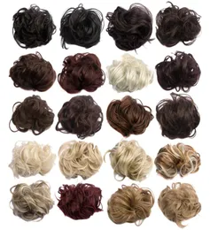 Chegam novas inteiras coque de cabelo sintético 35g elástico onda cabelo scrunchie verão vendendo mulheres falso coque de cabelo wq541g2124592