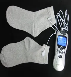 Massageador de pés eletro meias estimulação de choque elétrico kit de terapia estim dezenas máquina alívio da dor relaxar cuidados de saúde reutilizáveis8581914