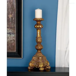 Подсвечники DecMode Gold Polystone Tall Stand Holder