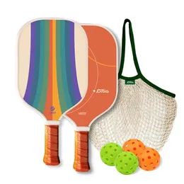 Orbia Sports Pickleball Paddle Sets z 2 rakietą z pickle z włókna węglowego 4 kulki 1 bawełniana torba siatkowa USAPA Zatwierdzona 240223