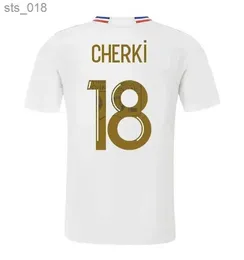 قمصان كرة القدم 2024 Lyon Soccer Jerseys Olympique Lyonnais Men Kids Football Shirt Home Home Fans Player Aouar Cherki Tolisso M.Balde Jeffinho Alvero Foot 4XLH240309