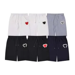 2024 heart shorts Designer Mens Shorts Solid Color Sports Pants Casual Couple Jogging Pants Mens High Street Shorts Womens swim Shorts S-XL top quality 100cotton