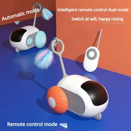 Intelligent Sports Car Cat Toys Remote Control Electric Toy Car Cats Dogs Toys Self Boredom Mouse Teaser Cat Stick Pet Supplies 240227