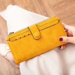 Długi portfel Women 2020 Nowy prosty wielofunkcyjna karta składana portfel Panie Clutch Monederos Para Mujer Mujer y Tarjetas291a