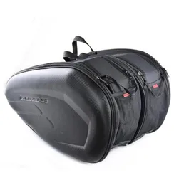 Motorcycle Bags Carbon Fiber Saddle Bag Travel Knight Luggage Saddlebags Suitcase Motorbike Rear Seat With Waterproof Rain Cover5480694