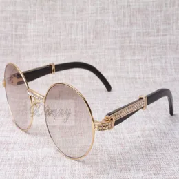 Высококачественные солнцезащитные очки с круглыми бриллиантами 7550178, натуральные черные качественные солнцезащитные очки с изгибом под углом, мужские и женские очки, размер 57-22-13246h