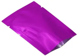 200pcslot aberto superior roxo vácuo mylar saco selo térmico folha de alumínio embalagem de armazenamento de alimentos para café açúcar embalagem plastic4102569