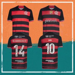 23/24/25 Flamengo Soccer Jerseys 2024 Hem E. Ribeiro Thiago Maia Pedro Gabi Maillots fot de Arrascaeta Andreas David Luiz B.Henrique Vidal Matheuzinho