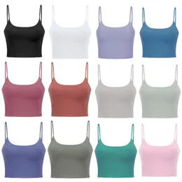 Lulu Lemon Womens Designer Tank Top Women Lulumelon Crop Top Gym Clothing for Litness Female Entome Yoga Cloths for Girls Sports Woman Baud Sports Bras