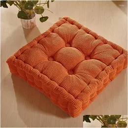 Cushion/Decorative Pillow Winter Thicken Tatami Seat Chair Pad Square Futon Mattress Office Back Meditation Mat Drop Delivery Home G Dhw09