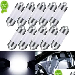 Decorative Lights New 10 Pcs C5W Festoon Led Bbs 31Mm 36Mm 39Mm 41/42Mm 12V 7500K White Car Interior Map Dome Reading Lights License D Dhx1O