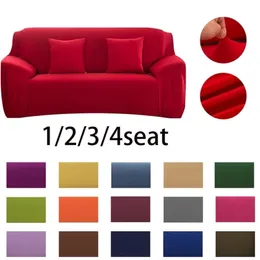 22色の弾性ソファカバーストレッチタイトなラップリビングルーム用のオールインクルーシブソファカバーリビングルームカウチカバー椅子枕ケースLJ201216230Q