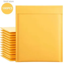 その他の使い捨てプラスチック製品100pcslot Kraft Paper Bubble Envelopes Bag