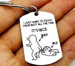 من مضحكة كراتون مفتاح Keychain Toys Valentines Day Gift for Girlfriendboyfriend Party Favors Prank Letters Personalized Gifts RRF128136989