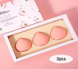 Svampar Applicators Cotton 3PCSSet Fruit Form Makeup Svamp mjuk söt persika Strawberry Cosmetic Puff för Foundation concealer2415083