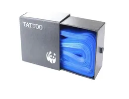 100 Stücke Kunststoff Blau Tattoo Clip Cord Sleeves Abdeckungen Taschen Liefern Neue Professionelle Tattoo Zubehör Accessoire de Tattoo Gadgets8589079