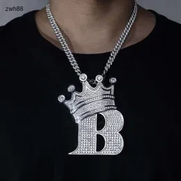 ジュエリーデザイナーVoaino Hip Hop Fine Mens 925シルバーカスタムパーソナライズされたレターアイスアウトMoissanite Hiphop Pendant for Necklace Menhiphop