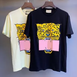 Summer T -shirt för kvinnors herr tshirts med bokstäver Animal Printed Designer kortärmad lady tee skjorta avslappnade toppar