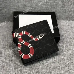 Toppkvalitetsdesigner män plånbokskorthållare lyxiga läderfold purses sir väska separata mini plånböcker med box297k