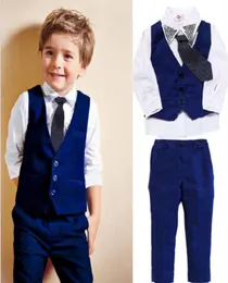 Formalne dzieci 039S Odzież dla chłopca strój wiosna jesień ubrania dziecięce garnitur bawełniany długi rękaw biały koszulka 27 lat 9750868