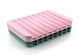 NEW Antiskid Soap Dish Silicone Soap Holder Tray Storage Soap Rack Plate Box Bath Shower Container Bathroom Accessories VT06015413140