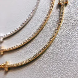 Collana di design sorriso Collane con ciondolo per donna Moda Designer di gioielli oro Rose Platino catene a maglie diamanti Anniversario 282e