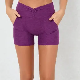 Pantaloni attivi Wmuncc Pantaloncini da yoga per il sollevamento dell'anca attillati Tasche da donna Fitness a vita alta Corsa e sport