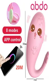 Abdo App Remote Control Silikon Monster Pub Vibrator Bluetooth Wireless Gspot Masaż 8 częstotliwości dla dorosłych grę Sex Toys for Women L4300558