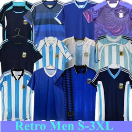 2024 1978 1986 1998 Argentina Retro Jersey Kit Maradona 1994 1996 2006 Kempes Batistuta Riquelme HIGUAIN KUN AGUERO CANIGGIA AIMAR Camisas de futebol shorts homens