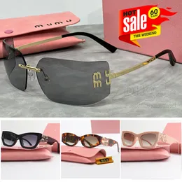 نظارة شمسية مصممة للنساء Miumius Sunglasses Luxurys Sunglasses Miuity Miu Letter Runway Glasses Womens Tquared Eyeglsys Shades Travel Driving Sunglass