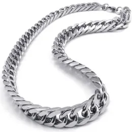 Asian East Indian Style 316l Rostfritt stål Miami Cuban Curb Chain Link Halsband i män Thanksgiving Day Jewelry for Man 10306U