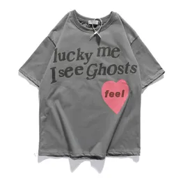 Men's T-Shirts Men Women T-shirts Lucky me i see ghost Feel T-shirt Kids see ghost camp flog 2008 Tee Vintage High Quality Tops T230302