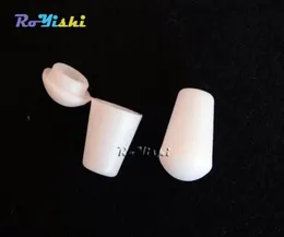 100st White Plastic Bell Stopper With Lid Cord Ends Lock Stopper Toggle Clip för Paracord Clothes Accessories4252643