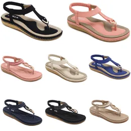 Sandals Shoes Summer 2024 Low Women Heels Mesh Surface Leisure Mom Black White White حجم كبير 35-42 J25-1 Gai 823