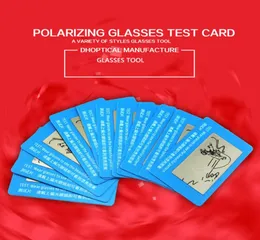 Polariserande glasögon Testkortunglasser Polarzing Textkort 100 st.
