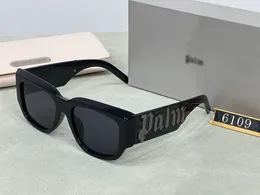 Palm Same Style Sunglasses Designer clássico pequenos óculos com caixa