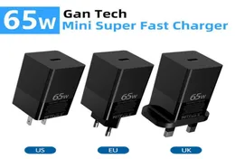 GAN 65W USB C Charge Charge Typec Fast Charger Forpine64 Pinecil Soldering Iron Phone Xiaomi PD Notebook Computer8073222