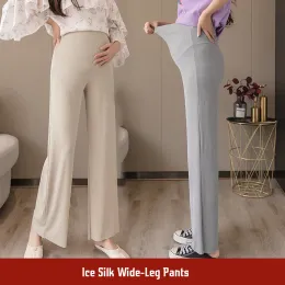 Capris Eisseide Damen Umstandsmode Schwangere Strampler Einfarbig Mode Außenkleidung Stütze Bauch Bauchhose während der Schwangerschaft
