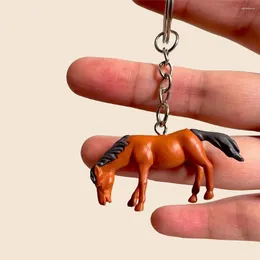 Keychains 1PCS Cute Horse Animal Keychain For Your Key Bag And Pouch DIY Decoration Kawaii Birthday Gifts Women Teen Girls