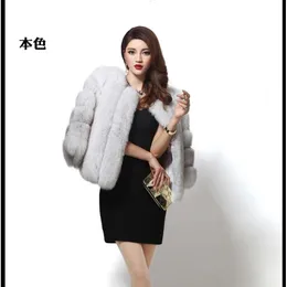 Haining Fur Taobao Alta Imitação de Raposa Emenda Casaco Curto Feminino Preço Especial 214554