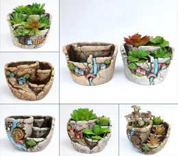 Garden Flower Flower Pot Gray Graying Microview Flowerpot Creative Eco Wrendly Thrible مع نمط مختلف 10 98wt J18239749