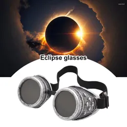 Solglasögon vintage Steampunk Solar Eclipse Glasögon Säkra nyanser Direkt solvisning Observation Gelglas Cosplay Gelong