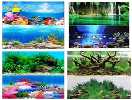 30x60cm decoração de aquário dupla face fundo de tanque de peixes pôster acessórios de aquário1500158