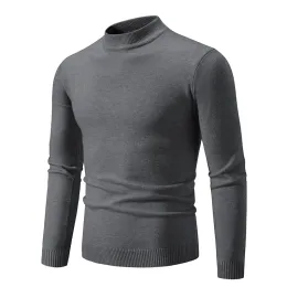 Suéteres novo outono inverno designer moda meia gola alta camisola de malha de alta qualidade dos homens casual cor sólida quente feminino suéteres 5xl