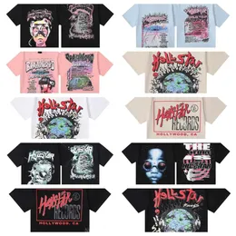 Designer Fashion Hellstar World Tour Limited 3D Glasses Tryckt högkvalitativt märke Double Cotton Casual Mens and Womens kortärmad T-shirt S-XL MV