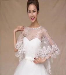 2020 Cheap Modest Whole Lace Bolero Shawl Illusion Jackets Crystal Bridal Shrug Bride Wraps Wedding Dress Accessories Shawl8158758