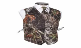 Camo Mens Düğün Yelekleri Dış Giyim Damat Yelek Kamuflaj İnce Fit Erkek Vestsvesttie4151661