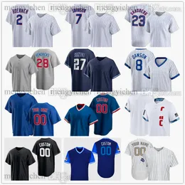 ステッチ2024野球ジャージ14アーニーバンクス23 Ryne Sandberg 3 David Ross 8 Andre Dawson 7 Dansby Swanson 2 Nico Hoerner 5 Christopher Morel 27 Seiya Suzuki