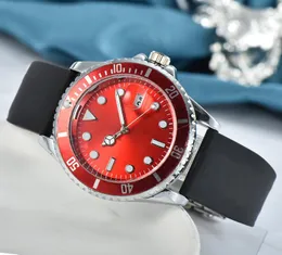 Z pudełkiem Wysokiej jakości luksusowy zegarek najwyższej jakości Prezydent Glass Glass Asia Automatyczny ruch czerwony czarne męskie zegarki