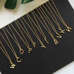 innital designer Letter necklace A B C D E F G H I J K l M N O P Q R S T W U V W X Y Z 26 letters alphabet letters necklace famous brand